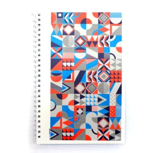 Notebook Super Store Red Blue Shapes Spiral Notebook Legal